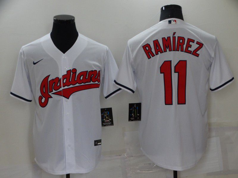 Men Cleveland Indians 11 Ramirez White Game 2022 Nike MLB Jersey